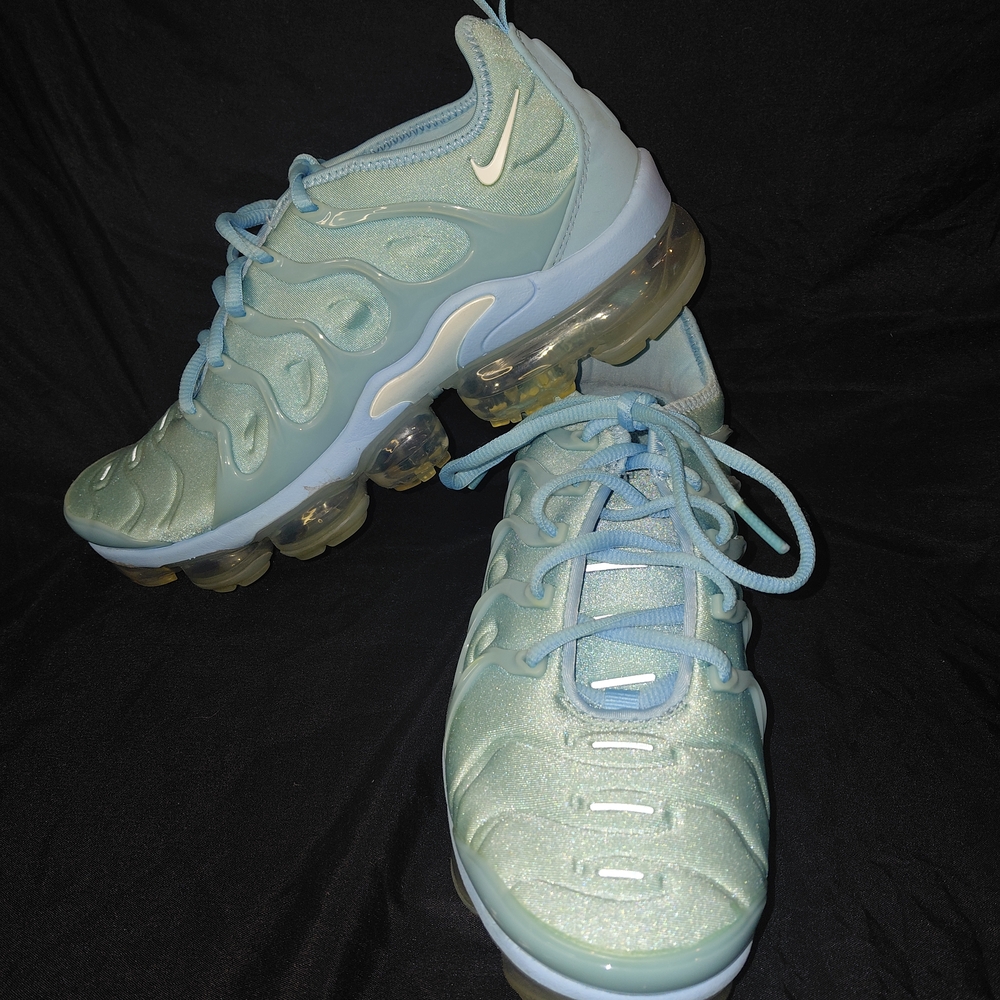 Nike Air VaporMax Plus Light Blue Sneakers Sz 8